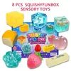 Producto de Venta Caliente Transfronterizo Caja de Peluches Místicos Set de 8 Piezas de Caja de Juguetes Suaves Misteriosos Lindos Juguetes para la Punta del Dedo
