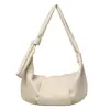 2026 Estilo Coreano Grande Capacidade Retrô Couro Macio Plissado Bolsa de Bolinho Estilo Preguiçoso Casual para o Dia a Dia Ombro Único Transversal