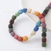Pedra vulcânica contas redondas diy acessórios para joias artesanais escova redonda aromaterapia com óleos essenciais contas redondas rocha vulcânica colorida