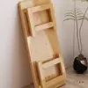 Mesa Dobrável para Bay Window, Mesa Pequena de Bambu e Madeira Maciça (Tipo Kang), Mesa de Chá para Cama, Estudo, Computador, Apartamento Pequeno, Fácil de Guardar