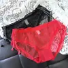 [Rojo Ancola] 880# Ropa Interior Roja Grande de Año Nuevo Malla de Encaje Seda de Hielo Ropa Interior Roja