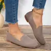 Marca Independente Primavera e Outono 2026 Comércio Exterior Europeu e Americano Sapatos Baixos de Tamanho Grande para Mulheres Sapatos Casuais Slip-On Fornecimento Direto do Fabricante