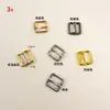 Hebillas de pasador de aleación de zinc al por mayor del fabricante para ajuste de bolsa y correa de hombro, hebillas rectangulares, hebillas de ajuste de metal multtamaño, hebillas falsas de pasador pasante