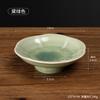 Plato Cerámico Agrietado de Hielo Dim Sum Plato de Frutas Estilo Chino Cocina Té para Hogar Restaurante Pie Alto Refresco Plato de Fruta Seca Plato Pequeño