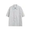Ropa de Hombre Beijie Verano 2026 Nueva Camisa Sencilla de Cuadros de Manga Corta Camisa de Media Manga Moderna para Hombre Chaqueta Delgada