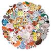 Adesivos fofos de desenho animado com todos os tipos de pequenos animais grafite adesivos fofos para celular copo computador mala pvc adesivos à prova d'água