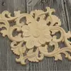 Md012 Adorno para Muebles de Madera Maciza Estilo Europeo, Paneles Florales Finamente Tallados, Decoración Floral para Puerta de Gabinete, Decoración de Relieve Floral de Madera