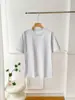 Camiseta de algodón de manga corta de 230g ~ verano color claro holgada cuello redondo Joker ~ para hombres y mujeres con chaqueta de algodón de manga corta