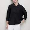 Sanzhai 2024 Nuevo abrigo corto plisado talla grande para mujer, suelto, adelgazante, nuevo top chino para mujer, cárdigan de alta calidad
