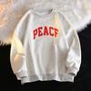 Sudadera de cuello redondo gruesa con forro polar para mujer, estilo coreano, holgada, de manga larga, de cachemira de zorro plateado, estilo europeo y americano, para otoño e invierno