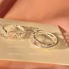 ¡Cariño! Anillo de Circonita de Amor Romántico para Mujer Diseño Nicho Dulce Anillo de Pareja Anillo de Moda Personalizado