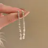 Pendientes de Borla con Perlas y Diamantes Brillantes del Mismo Estilo de Zhao Lusi y Xu Yan para Mujer 2025 Nuevos Pendientes Elegantes de Alta Gama