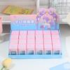 Mini Enfeites Quadrados Pequenos Macaron Preenchidos com Óleo 6 Cores Enfeites de Brinquedo de Mesa Fofos para Meninas Pequenos Enfeites de Desenho Animado