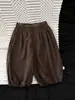 Pantalones de linterna de otoño estilo coreano para bebés niños y niñas, cintura elástica, puños en los tobillos, pierna ancha, pantalones exteriores holgados para niños pequeños, modernos