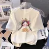 Camiseta de Manga Larga 100% Algodón Puro para Niñas, Nuevo Estilo Primavera y Otoño 2026, Tops de Dibujos Animados de Moda para Niños