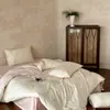 Estilo Novo Primavera e Verão Conjunto de Quatro Peças Bordado de Algodão de Fibra Longa de Xinjiang com 100 Contagens, Capa de Edredom de Renda Rosa 100% Algodão, Lençol de Cama 100% Algodão