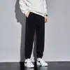Calças Casuais de Lã de Cordeiro Masculinas Outono Inverno Moda Soltas Versáteis Calças de Lã Masculinas Estudante Ollie Lã Calças Longas Suporte para Impressão