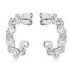 Pendientes de Plata de Ley S925 con un Toque Niche de Alta Gama, Pendientes de Moissanita, Accesorios para Orejas de Moda y Versátiles Estilo Chanel, Venta al por Mayor Transfronteriza