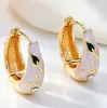 Directo de Fábrica: Múltiples Estilos de Aretes de Esmalte en Stock, Incluyendo Aros y Clips para Orejas de Estilo Chino, con Esmalte de Colores Macaron y Diseños de Goteo de Aceite