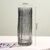 Vaso de Flor de Rede Estilo Ins, Vaso Vermelho Congelamento Extremo, Vidro de Geleira, Arranjo de Flores Transparente, Rosas, Flores Frescas, Decoração de Mesa de Jantar da Sala de Estar