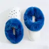 Zuecos de Estilo Nuevo para Otoño e Invierno con Cubierta de Algodón Cálida Extraíble de Pelo de Conejo Cachemir de Alta Densidad Morado