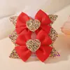 Nuevo Tocado para Niñas Accesorios para el Cabello de Corazón Pinza para el Pelo de Niña Linda Tarjeta Pinza para el Pelo de Dibujos Animados con Lazo de Puntos Rosas 5289
