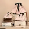 Capa de poeira para bolsa de camurça espessa Xinzao, saco de armazenamento transparente para guarda-roupa, bolsa com cordão multifuncional, transfronteiriço