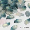 15*28mm Hoja de Frambuesa de Vidrio Vidrio Perforado Hoja de Vidrio Hecha a Mano DIY Tocados Accesorios para el Cabello Joyería con Cuentas Accesorios