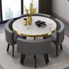 Mesa de Negociação e Conjunto de Cadeiras para Recepção de Luxo Leve Mesa Redonda Pequena de Celebridade da Internet Mesa de Conferência de Escritório Mesa e Cadeiras para Reunião de Loja e Jantar de Convidados