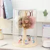 Caja de exhibición Labubu, muñeco hombre estrella Labubu, colgante de peluche, estante transparente para cajas sorpresa