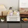 Estante de almacenamiento de cápsulas de café al por mayor estilo ins feng shui para barra de escritorio tipo cajón doble capa base de estante para café
