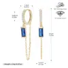 Pendientes Transfronterizos Europeos y Americanos Nuevos de Plata de Ley S925, Pendientes de Borla Larga de Moda Incrustados con Circonio, Joyería de Nicho Versátil y Lujo Accesible