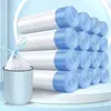 Saco de Lixo Doméstico com Cordão Branco Espessado Saco de Lixo Descartável Automático com Fecho de Corda Cozinha Portátil Saco de Lixo