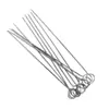 Brochetas de cola de ganso de acero inoxidable 304 transfronterizas, brochetas de cuello de pato, brochetas de trasero de pato, brochetas para barbacoa, brochetas redondas de acero, brochetas para carne, brochetas para fábrica de alimentos