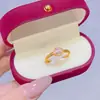 2. Anillo de Latón Chapado en Oro con un Ambiente Vintage de Lujo Ligero, Joyería de Diseño Popular, Anillo de Moda para Mujer