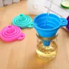Embudo plegable, embudo de plástico mini para el hogar, embudo para verter aceite, embudo de silicona para el hogar, embudo dispensador de aceite