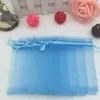 Suministro directo de fábrica 7*9cm tela de hilo de nieve de organza/bolsa de hilo con cordón fruncido bolsa de almacenamiento de joyas se puede añadir LOGO