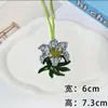 Colgantes de Serie de Flores Multicolor con Cuentas de Dibujos Animados Parches de Tela Accesorios para Ropa Colgantes para Mochilas Llaveros Decorativos DIY