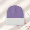 Gorro de Punto Cálido para Otoño e Invierno Transfronterizo con Logo Personalizado, Gorro de Lana Unisex a Prueba de Viento para Exteriores, Gorro de Moda con Bloques de Color