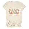 Lee libros sé amable Amazon eBay sitio independiente de moda versátil camiseta de mujer de cuello redondo y manga corta