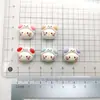 Lindos accesorios de resina de gatito mini brillantes de dibujos animados Gato KT Material para funda de teléfono DIY para niños caja de almacenamiento accesorios para el cabello