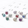 Nuevas Cuentas de Aleación con Incrustaciones de Diamantes de Jiaren, Agujero Grande, Personalizadas DIY, Copo de Nieve de Diamantes Completos, Accesorios para Pulsera de Cuentas, Joyería Hecha a Mano