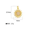 Moda Joker DIY Semiacabado Microincrustado Chapado en Cobre Accesorios de Girasol Accesorios Populares Europeos y Americanos Colgantes de Estrella