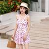 Swimsuit Mulheres One-Piece Floral Fresh Style Strap Bonito Menina Pure Desire Alto Nível Emagrecimento Hot Spring Beach Swimsuit