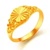 Anillo de Girasol Dorado Latón con Desvanecimiento Lento del Color, Nuevo Estilo Chino Lujo Ligero Nicho Diseño de Alta Gama Joyería