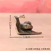 Figura de Caracol de Latón Puro, Mascota de Té Sólida Estilo Vintage, Pisapapeles de Escritorio, Adorno de Cobre Hecho a Mano Coleccionable