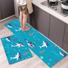 Tapete de cocina fresco de estilo americano, manta de noche, alfombra larga, tapete para puerta de entrada, tapete de corte completo, exportación transfronteriza