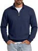 Ropa de hombre transfronteriza AliExpress estilo americano tejido gofrado media cremallera cuello alto jersey manga larga sudadera casual