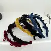 Peine para el Cabello con Lazo de Terciopelo Retro Otoño e Invierno, Diadema, Pinza para el Cabello Antideslizante de Corona Alta, Diadema Texturizada Elegante y de Moda