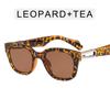 Moda Europea y Americana Ganchillo Cuadrado Rojo de Internet Gafas de Sol 2022 Nuevo Estilo Vintage Hebilla Colgante Gafas de Sol Azules Transparentes Mujer